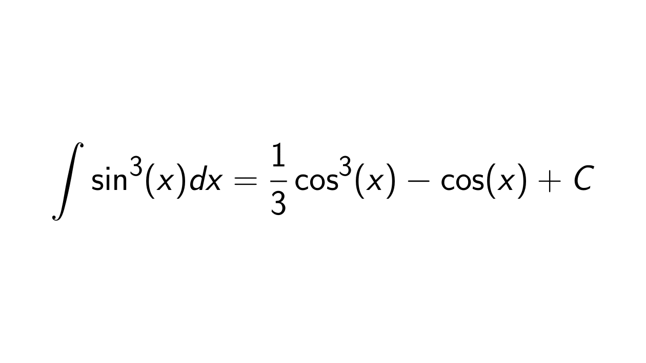 Read more about the article What is the integral of sin^3(x)?